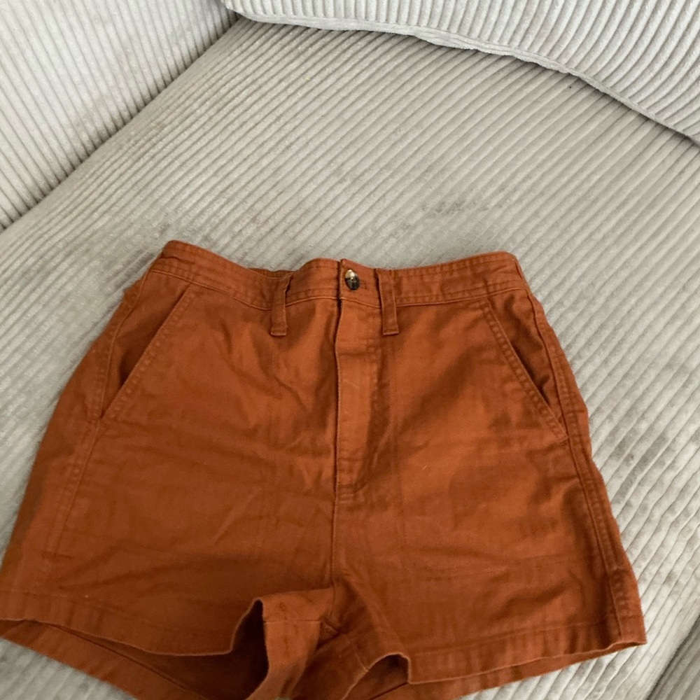 Madewell High Waist Burnt Orange Shorts